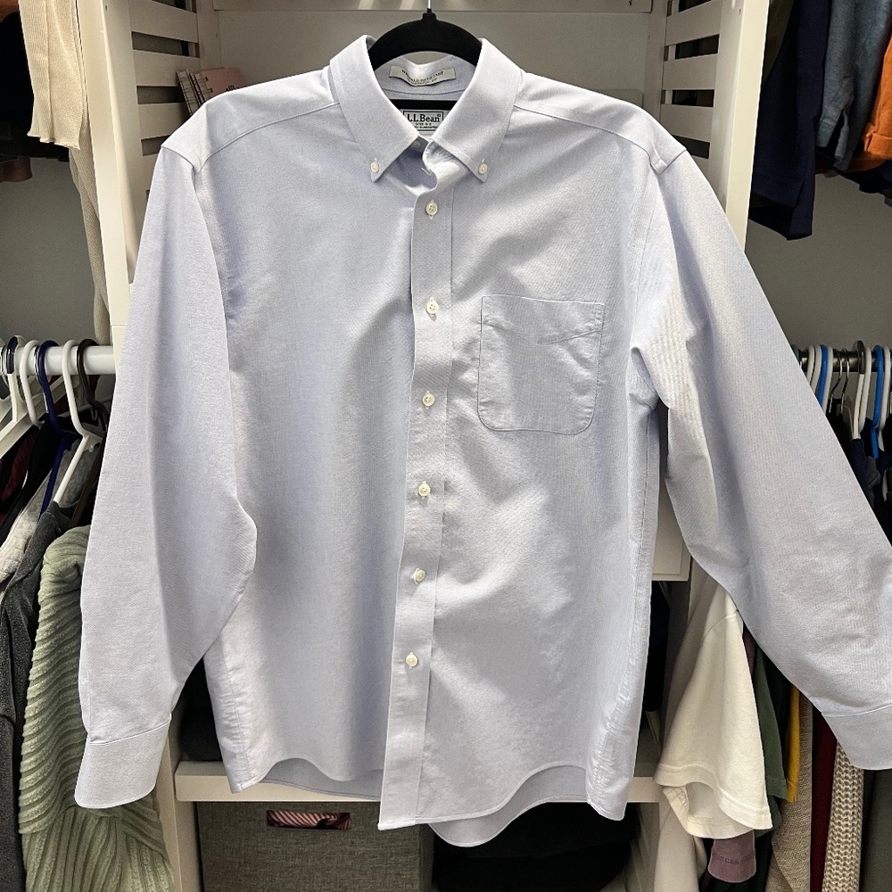 L.L. Bean Wrinkle-Free Pinpoint Oxford Cloth Shirt